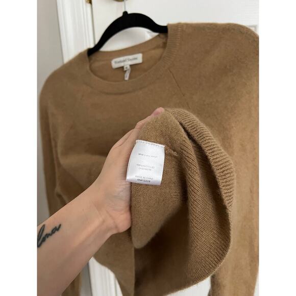 Weekend Stories Revolve 100% Recycled Cashmere Camel Brown Sweater - Picture 6 of 6